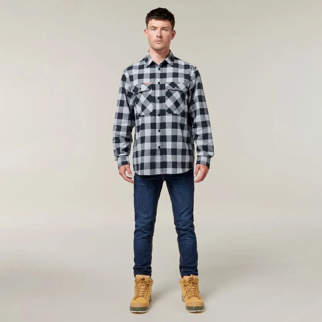 Hard Yakka Long Sleeve Check Flannel Shirt Y07295 - City Workwear